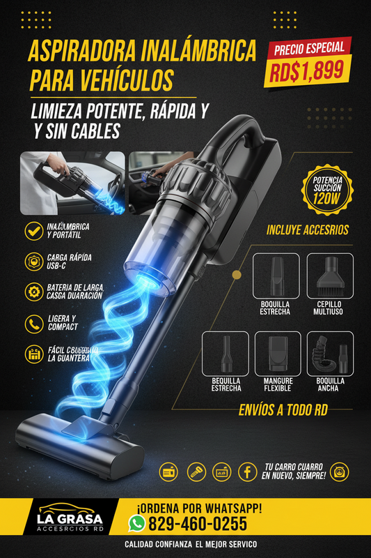 🌀 Aspiradora Portátil Pro — Limpieza Potente Donde Quieras