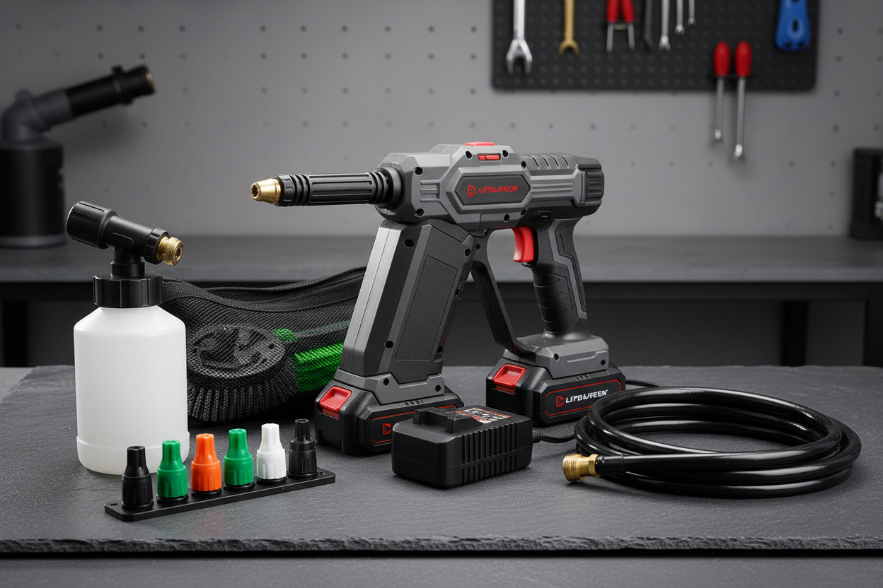 🔫 Hidrolavadora Inalámbrica 2 Baterías 48W + 48W — Potencia Total Sin Cables